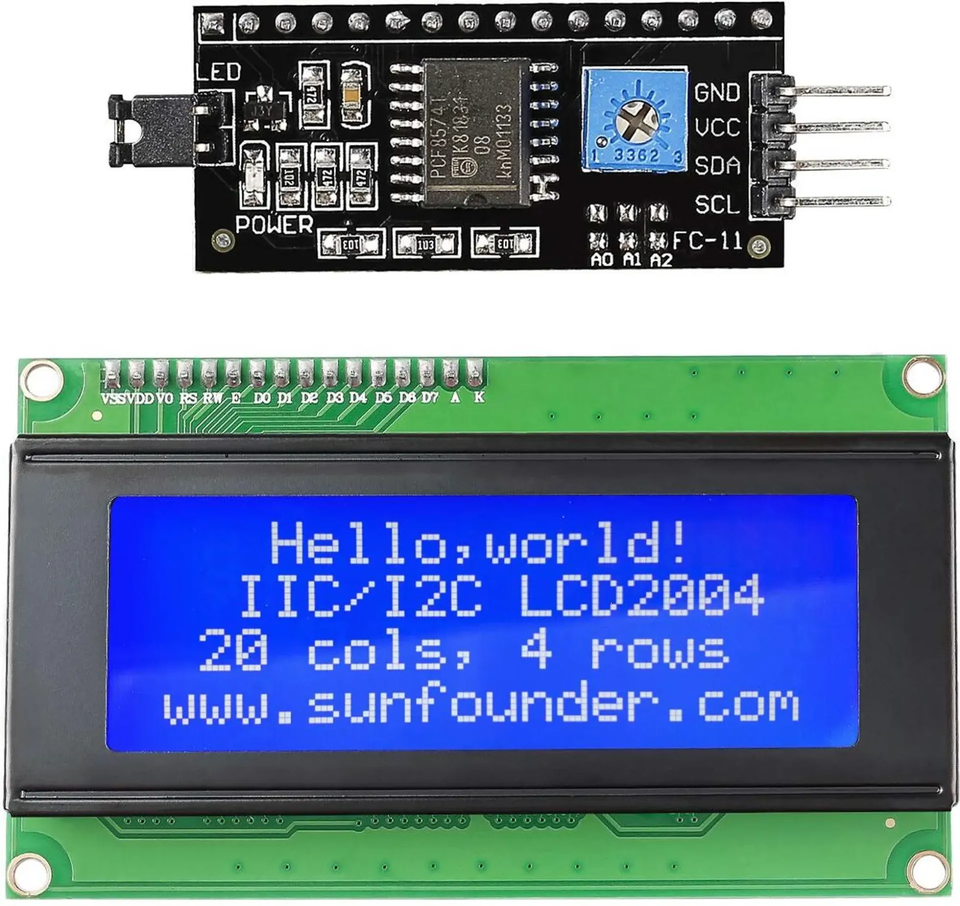 20x4 LCD Display With I2c