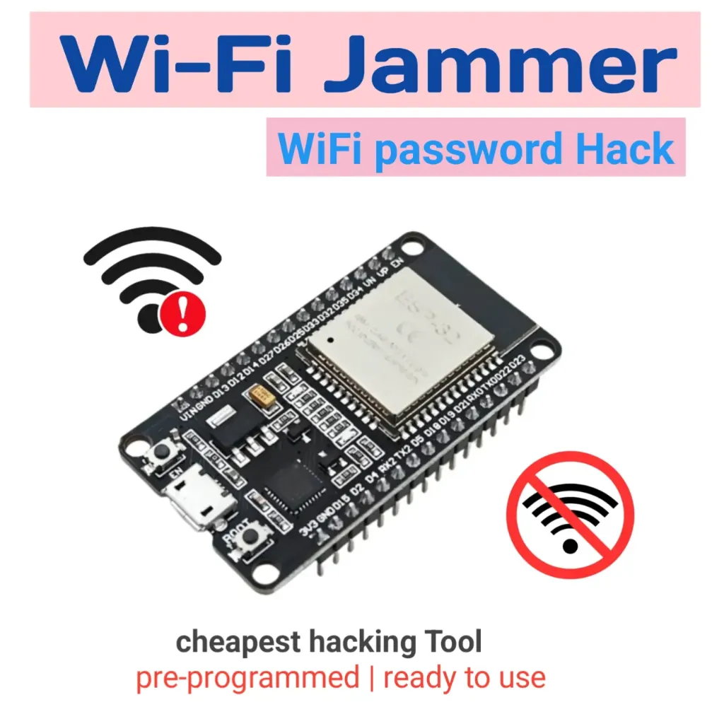 Esp 32 Wi-fi Jammer and password Hack pre-programmed esp 32 (Ready to use)