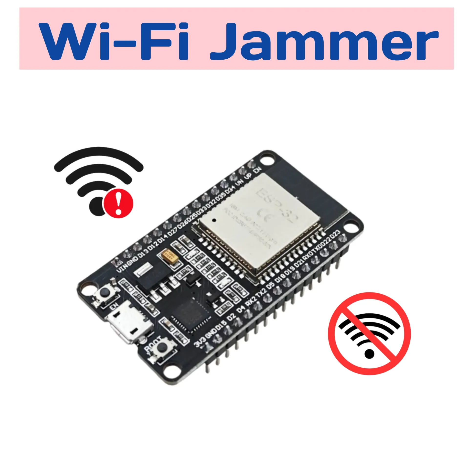 Esp 32 Wi-fi Jammer pre-programmed esp 32 (Ready to use)